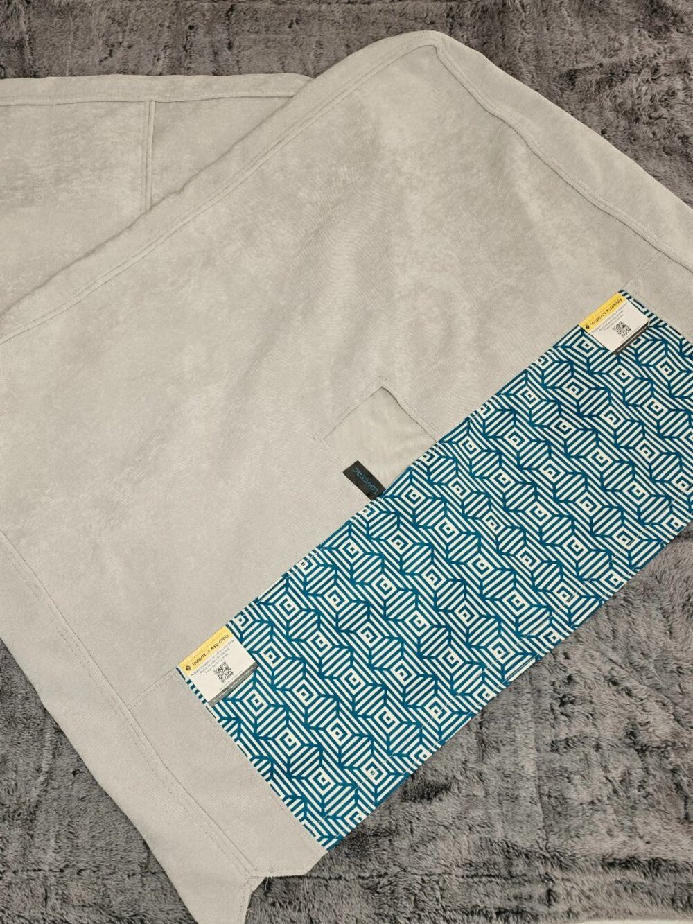 Lovesac Sky Grey Corded Velvet Standard Side Cover